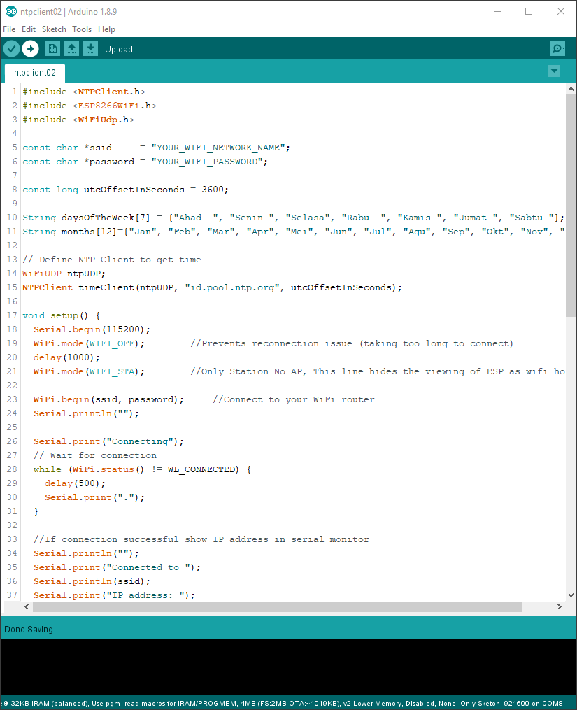 arduino ide sketch