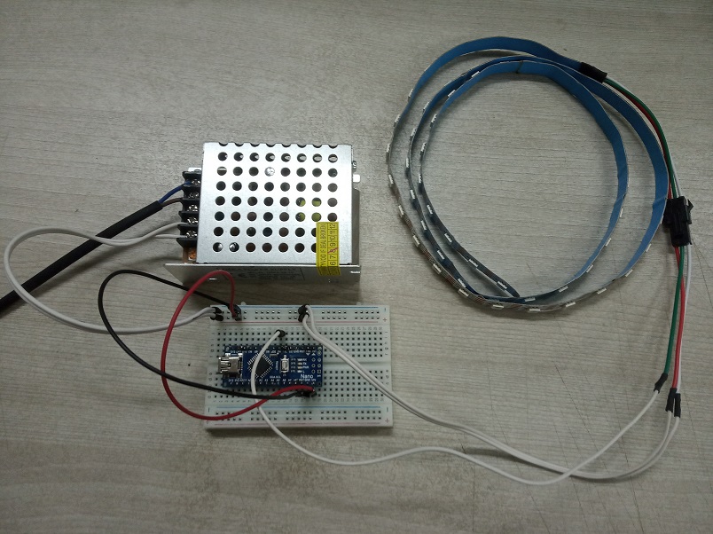 rangkaian elektrik arduino nano ws2812