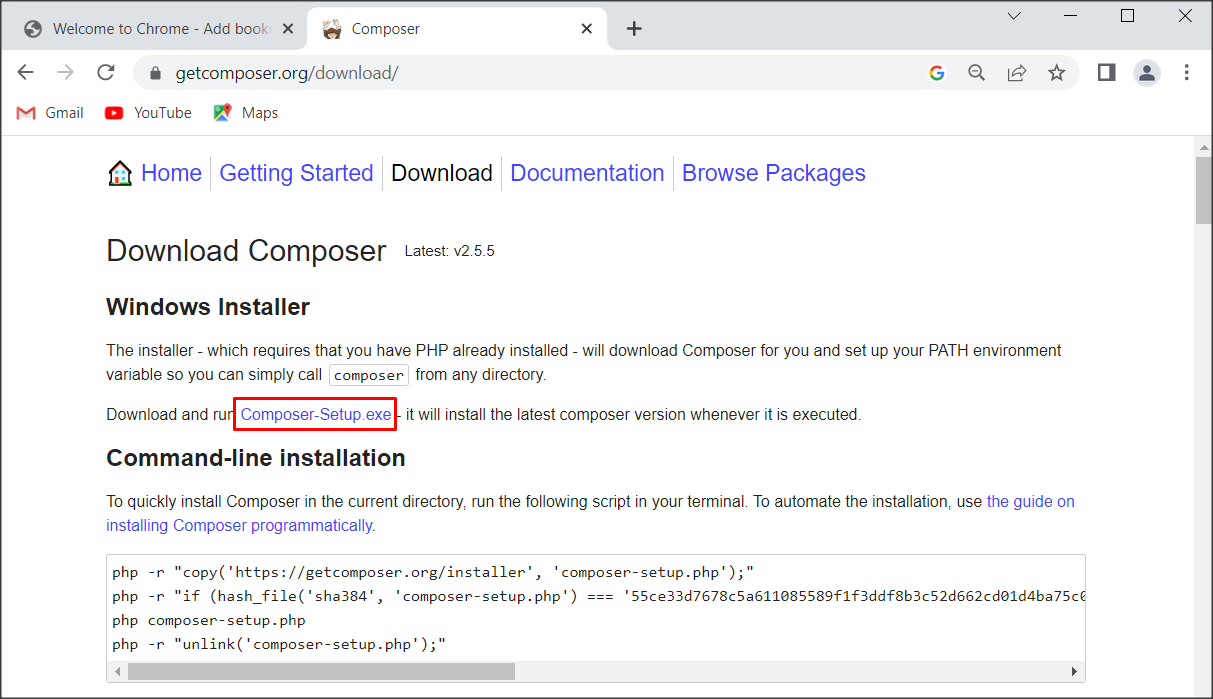 install composer