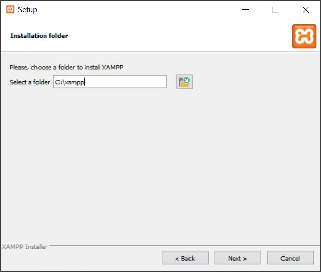 xampp installation folder