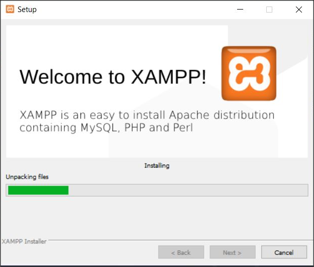 installation progress
