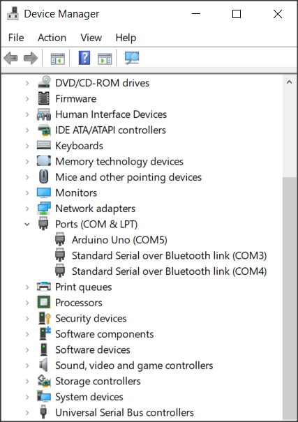 com port arduino uno